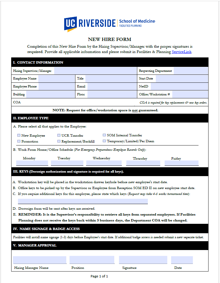 New Hire Form